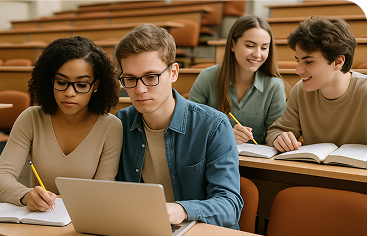 Estudiantes de Santo Tomás en aula